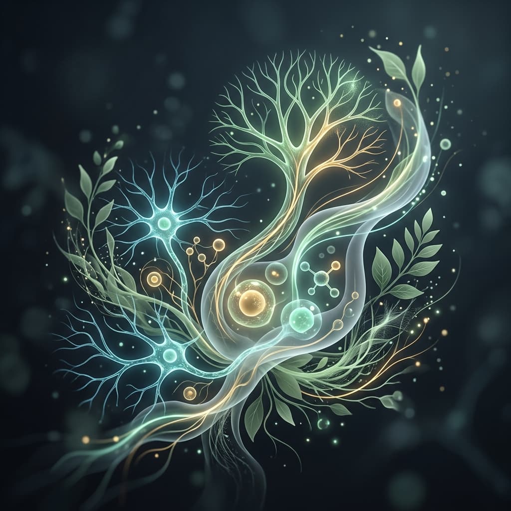 Ethereal representation of cellular vitality and healthspan